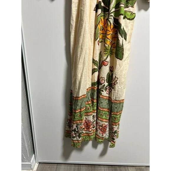 Farm Rio x Anthropologie Palm V-Neck Midi Dress Petite XL Retail $258 - Picture 6 of 8